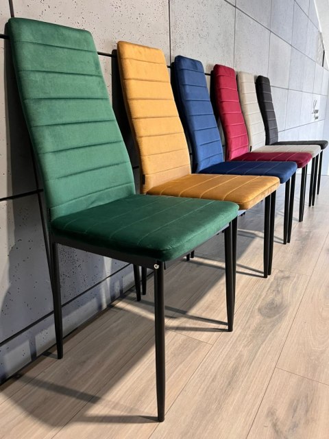 Krzesło tapicerowane VALVA LINE VELVET GREEN Lugano
