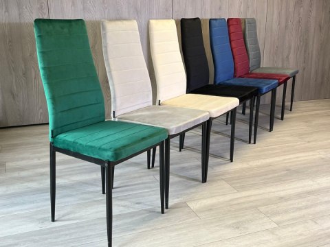 Krzesło tapicerowane VALVA LINE VELVET GREEN Lugano