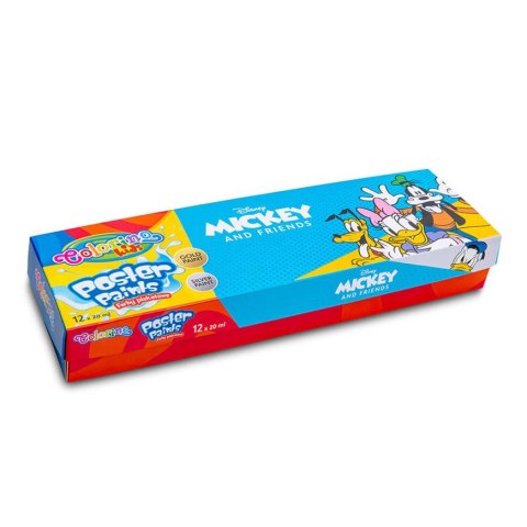 DISNEY COLORINO - FARBY PLAKATOWE 20 ML 12 KOL - MICKEY DISNEY COLORINO - FARBY PLAKATOWE 20 ML 12 KOL - MICKEY