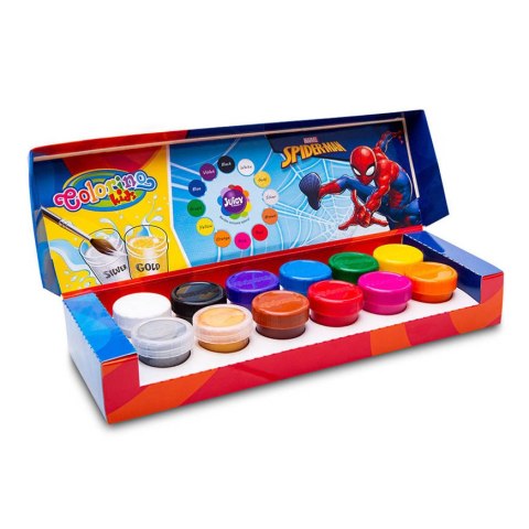 DISNEY COLORINO - FARBY PLAKATOWE 20 ML 12 KOL - SPIDERMAN DISNEY COLORINO - FARBY PLAKATOWE 20 ML 12 KOL - SPIDERMAN