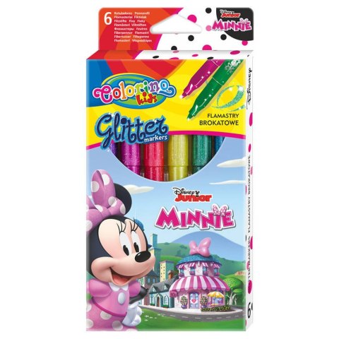 DISNEY COLORINO - FLAMASTRY BROKATOWE 6 KOL - MINNIE DISNEY COLORINO - FLAMASTRY BROKATOWE 6 KOL - MINNIE