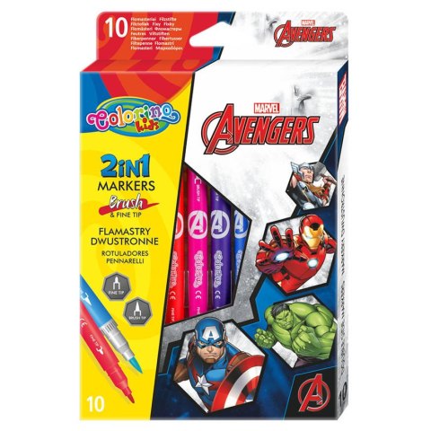 DISNEY COLORINO - FLAMASTRY DWUSTRONNE 10 KOL - AVENGERS DISNEY COLORINO - FLAMASTRY DWUSTRONNE 10 KOL - AVENGERS