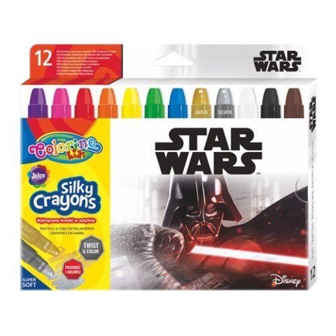 DISNEY COLORINO - KREDKI ŚWIECOWE ŻELOWE W SZTYFCIE 12 KOL - STAR WARS DISNEY COLORINO - KREDKI ŚWIECOWE ŻELOWE W SZTYFCIE 12 KOL - STAR WARS