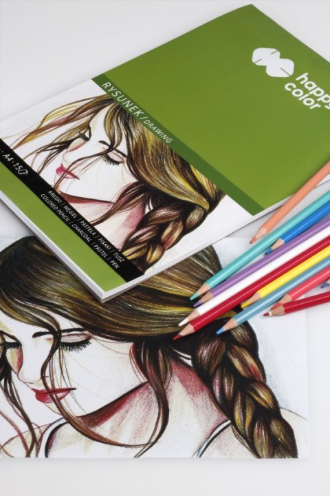 Blok do rysunku ART, 300g, A4, 15 ark, Happy Color Blok do rysunku ART, 300g, A4, 15 ark, Happy Color