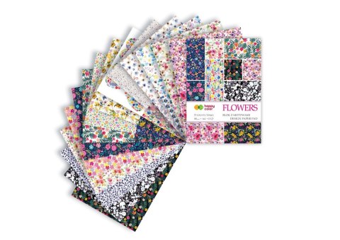 Blok z motywami FLOWERS, 80g/m2, A4, 15 ark, 25 motyw, Happy Color Blok z motywami FLOWERS, 80g/m2, A4, 15 ark, 25 motyw, Happy Color
