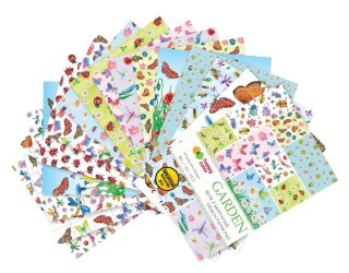 Blok z motywami GARDEN, 80g/m2, A4, 15 ark, 30 motyw., Happy Color