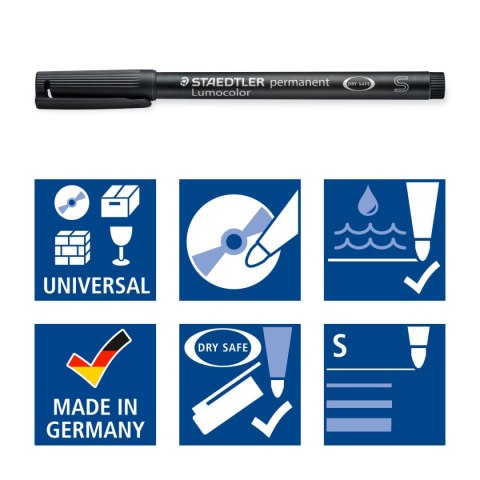 Foliopis Lumocolor, S, wodoodporny, brązowy, Staedtler Foliopis Lumocolor, S, wodoodporny, brązowy, Staedtler