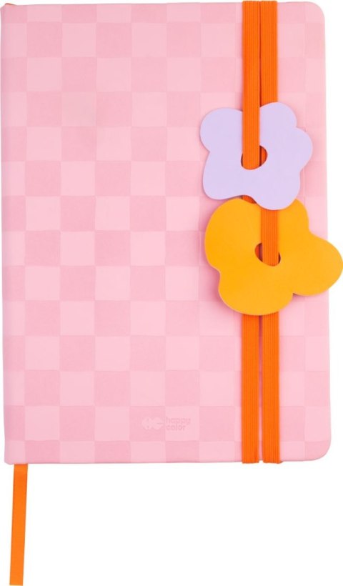 Notes z gumkami BLOOM, A5, 80 ark, kropki, 80g/m2, Happy Color Notes z gumkami BLOOM, A5, 80 ark, kropki, 80g/m2, Happy Color