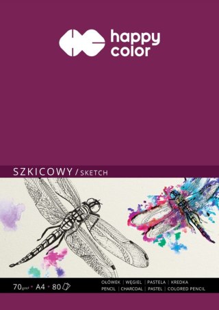 Szkicownik klejony A4, 80 ark, 70gsm