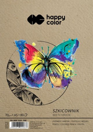 Szkicownik na spirali 135x205mm, 80 ark, 70gsm
