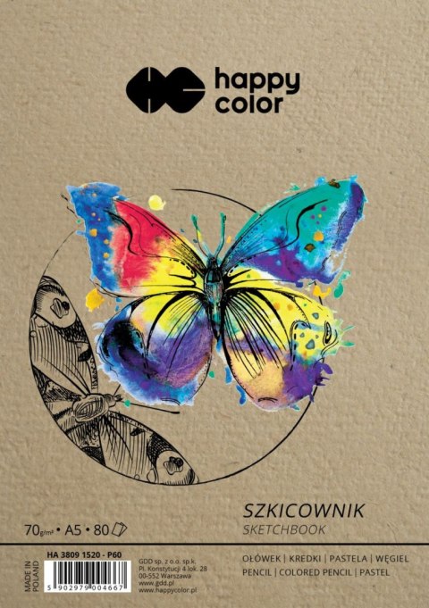 Szkicownik na spirali 135x205mm, 80 ark, 70gsm Szkicownik na spirali 135x205mm, 80 ark, 70gsm