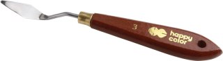Szpachelka malarska nr 3, uchwyt drewno bukowe, Happy Color