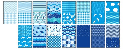 Blok z motywami BLUE, 80g/m2, A4, 15 ark, 30 motyw, Happy Color Blok z motywami BLUE, 80g/m2, A4, 15 ark, 30 motyw, Happy Color