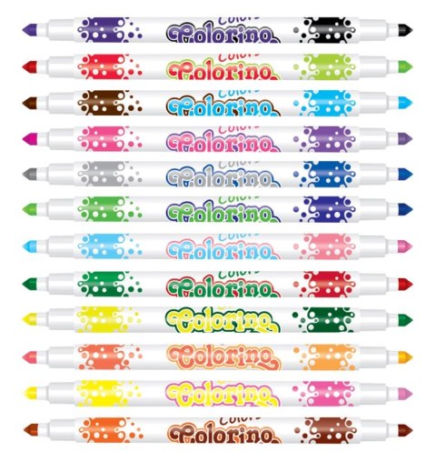 Colorino kids flamastry dwukolorowe 12 sztuk 24 kolory pisaki mazaki Colorino kids flamastry dwukolorowe 12 sztuk 24 kolory pisaki mazaki