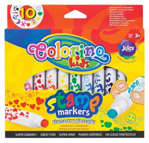 Colorino kids flamastry pieczątki 10 kolorów pisaki mazaki Colorino kids flamastry pieczątki 10 kolorów pisaki mazaki