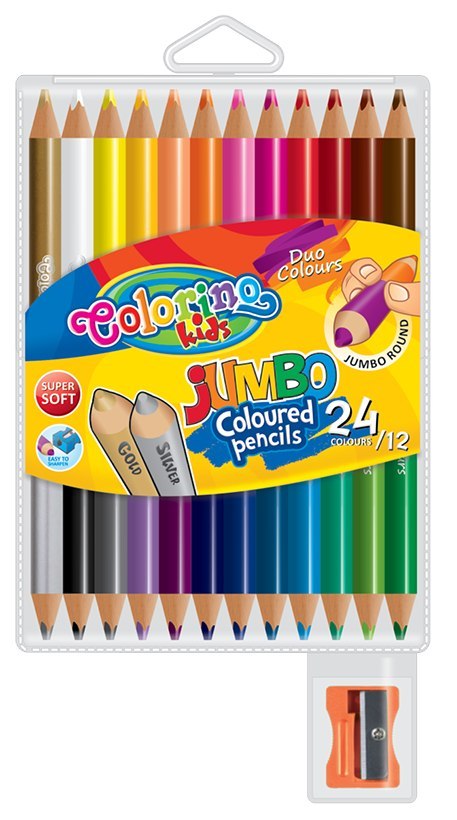 Colorino kids kredki ołówkowe okrągłe 12 szt 24 kolory etui temperówka Colorino kids kredki ołówkowe okrągłe 12 szt 24 kolory etui temperówka