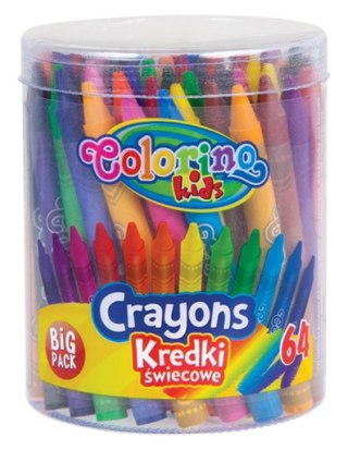 Colorino kids kredki świecowe 64 sztuki kolory w pojemniku mix