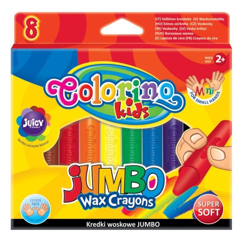 Colorino kids kredki świecowe jumbo 8 kolorów dla dzieci Colorino kids kredki świecowe jumbo 8 kolorów dla dzieci