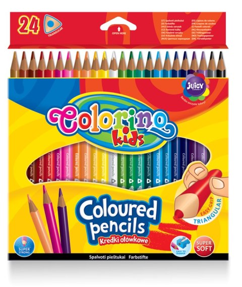 Colorino kids kredki trójkątneołówkowe 24 kolorów heksagonalne Colorino kids kredki trójkątneołówkowe 24 kolorów heksagonalne