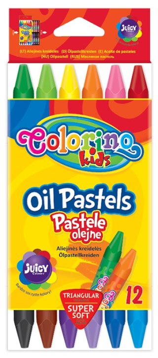 Colorino kids pastele olejne trójkątne 12 kolorów