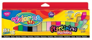 Colorino kids plastelina 18 kolorów mix kwadratowa