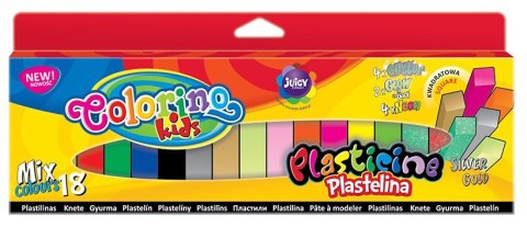 Colorino kids plastelina 18 kolorów mix kwadratowa Colorino kids plastelina 18 kolorów mix kwadratowa