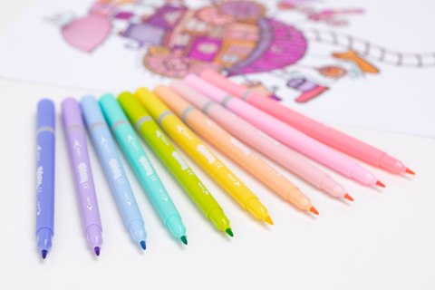 Colorino pastel flamastry dwustronne 10 kolorów pisaki mazaki Colorino pastel flamastry dwustronne 10 kolorów pisaki mazaki