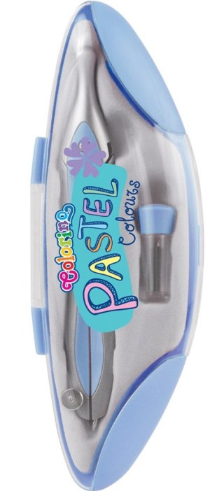 Cyrkiel z grafitową końcówką zestaw 2 elementy pastel colorino mix kolorów