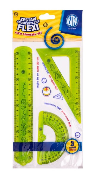 Zestaw geometryczny 3 elementy FLEXI ASTRA - 1 szt. opp bag