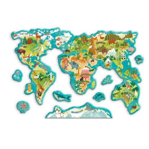 Mapa magnetyczna mapa swiata zwierzat 200267