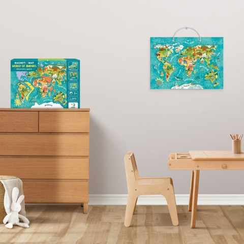 Mapa magnetyczna mapa swiata zwierzat 200267