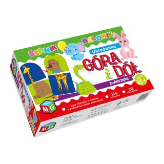 GÓRA I DÓŁ ZWIERZĘTA SŁONIK BALONIK