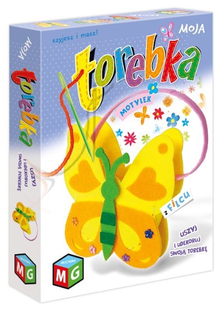 MOJA TOREBKA Z FILCU- MOTYLEK MOJA TOREBKA Z FILCU- MOTYLEK