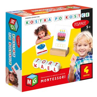 MONTESSORI ZABAWKA EDUKACYJNA KOSTKA PO KOSTCE - PISANIE 4 KOSTKI
