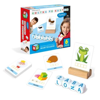 MONTESSORI ZABAWKA EDUKACYJNA KOSTKA PO KOSTCE - PISANIE 6 KOSTEK