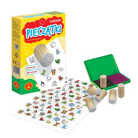 Małe Pieczątki i Naklejki Ze Zwierzątkami