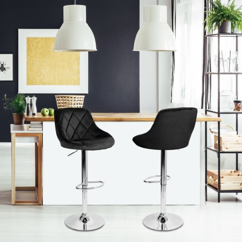 HOKER BAROWY CYDRO CHROMOWANE CZARNE VELVET