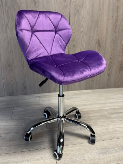 Krzesło obrotowe VASTO OFFICE VELVET PURPLE Lugano
