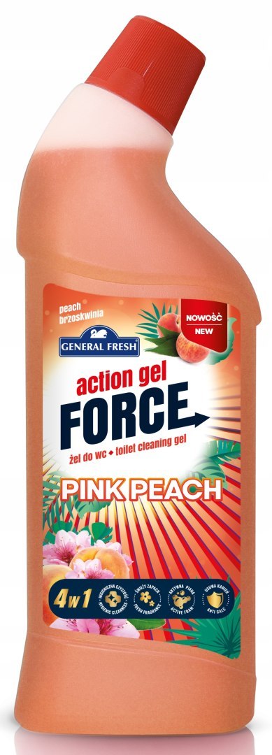 Żel do wc General Fresh Action Gel Force Pink Peach 1l Żel do wc General Fresh Action Gel Force Pink Peach 1l