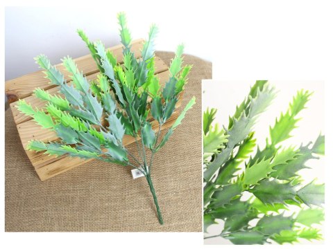 Gałązka liści ala KAKTUS wys. 38 cm 5 łodyg ZIELONY cieniowany MD-071A Gałązka liści ala KAKTUS wys. 38 cm 5 łodyg ZIELONY cieniowany MD-071A