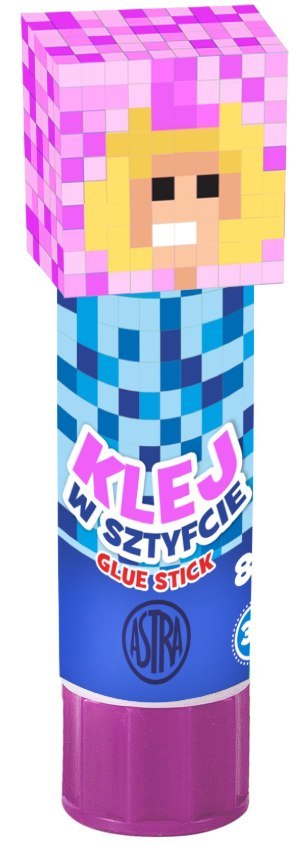 Klej w sztyfcie z nakładkami 3D Pixel PVP ASTRA 8 g - 1 szt.