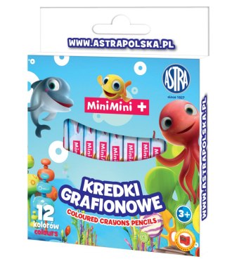 Kredki grafionowe okrągłe ASTRAKIDS Mini Mini - 12 kolorów - 7/85 mm