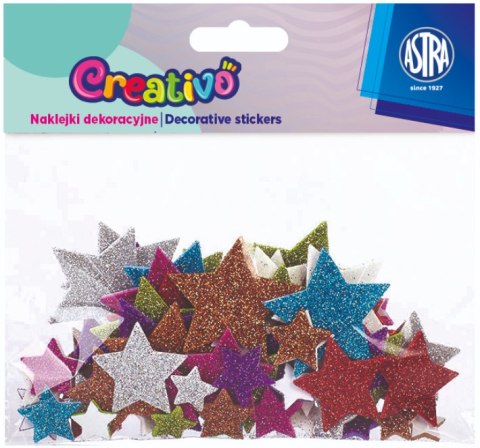 Naklejki dekoracyjne Creativo - brokatowe gwiazdki Naklejki dekoracyjne Creativo - brokatowe gwiazdki