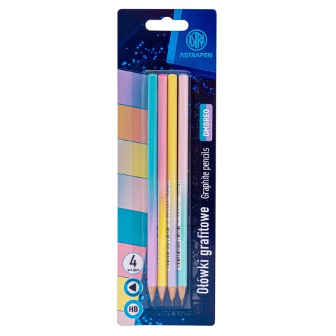 Ołówki grafitowe trójkątne HB ASTRAPEN - Ombre - 4 szt. blister Ołówki grafitowe trójkątne HB ASTRAPEN - Ombre - 4 szt. blister