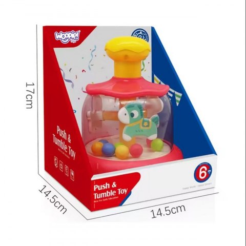 WOOPIE BABY Kolorowe Koniki Niebieski Bączek Karuzela z Kulkami Woopie