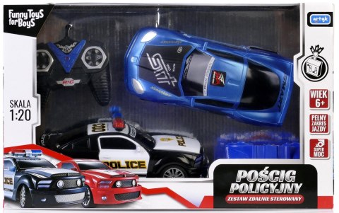 ZESTAW SAMOCHÓD AUTO ZDALNIE STEROWANY POLICJA XXL ARTYK
