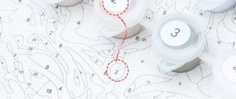DUŻY OBRAZ MALOWANIE PO NUMERACH SANTORINI + RAMA NORIMPEX