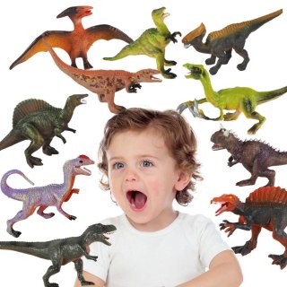 ZESTAW DINOZAURY DINOZAUR FIGURKI T-REX DUŻE 10SZT CIUCIUBABKA