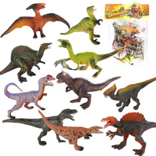 ZESTAW DINOZAURY DINOZAUR FIGURKI T-REX DUŻE 10SZT CIUCIUBABKA