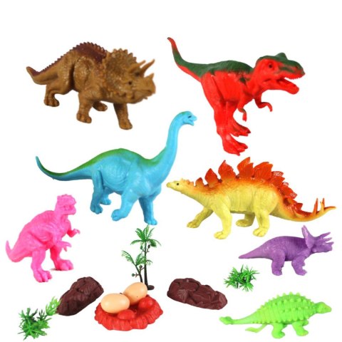 ZESTAW DINOZAURY DINOZAUR FIGURKI T-REX DUŻE 15SZT CIUCIUBABKA